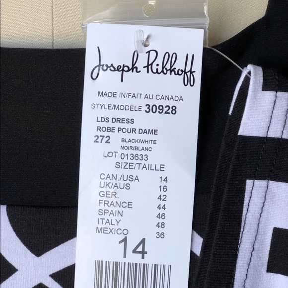 Designer Alert JOSEPH RIBKOFF B/W Sheath Dress - Picture 4 of 5